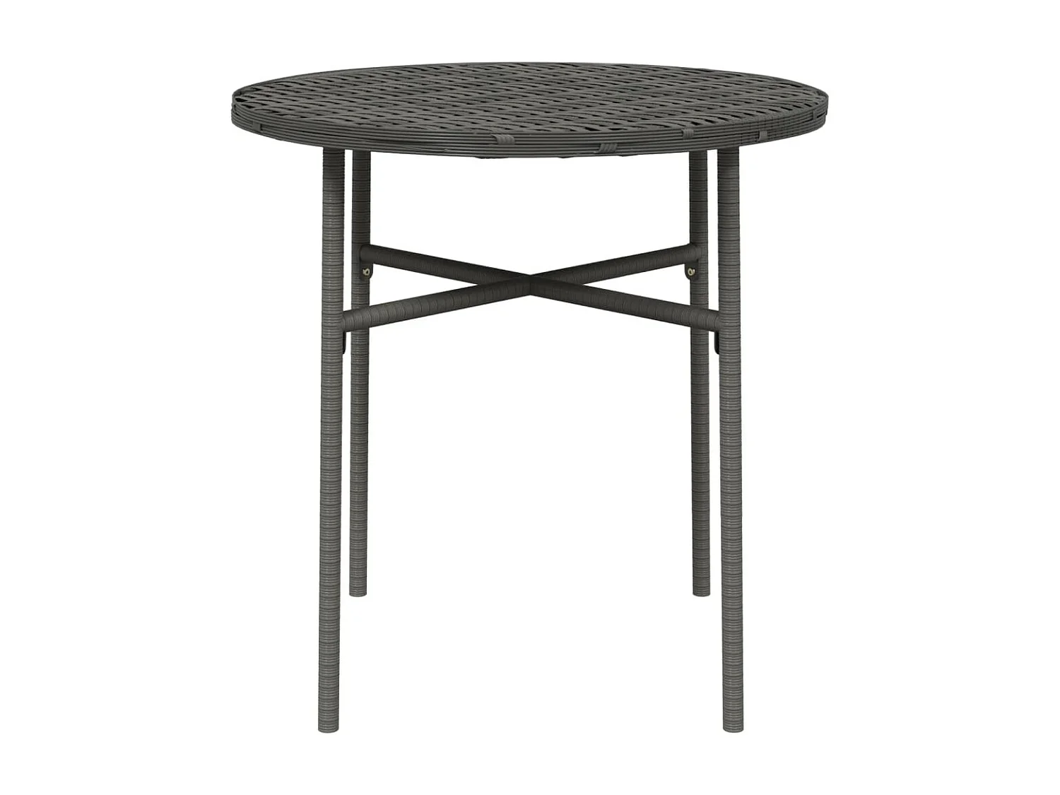 Table à thé Gris 45 cm Résine tressée GHR71840