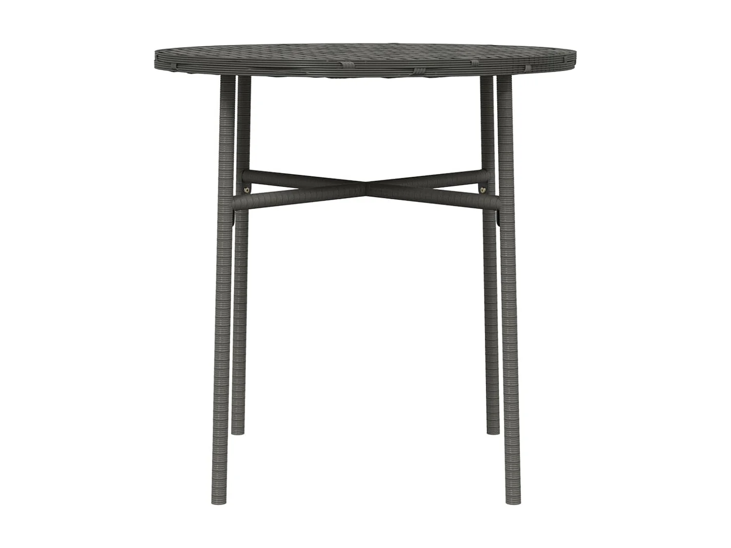 Table à thé Gris 45 cm Résine tressée GHR71840