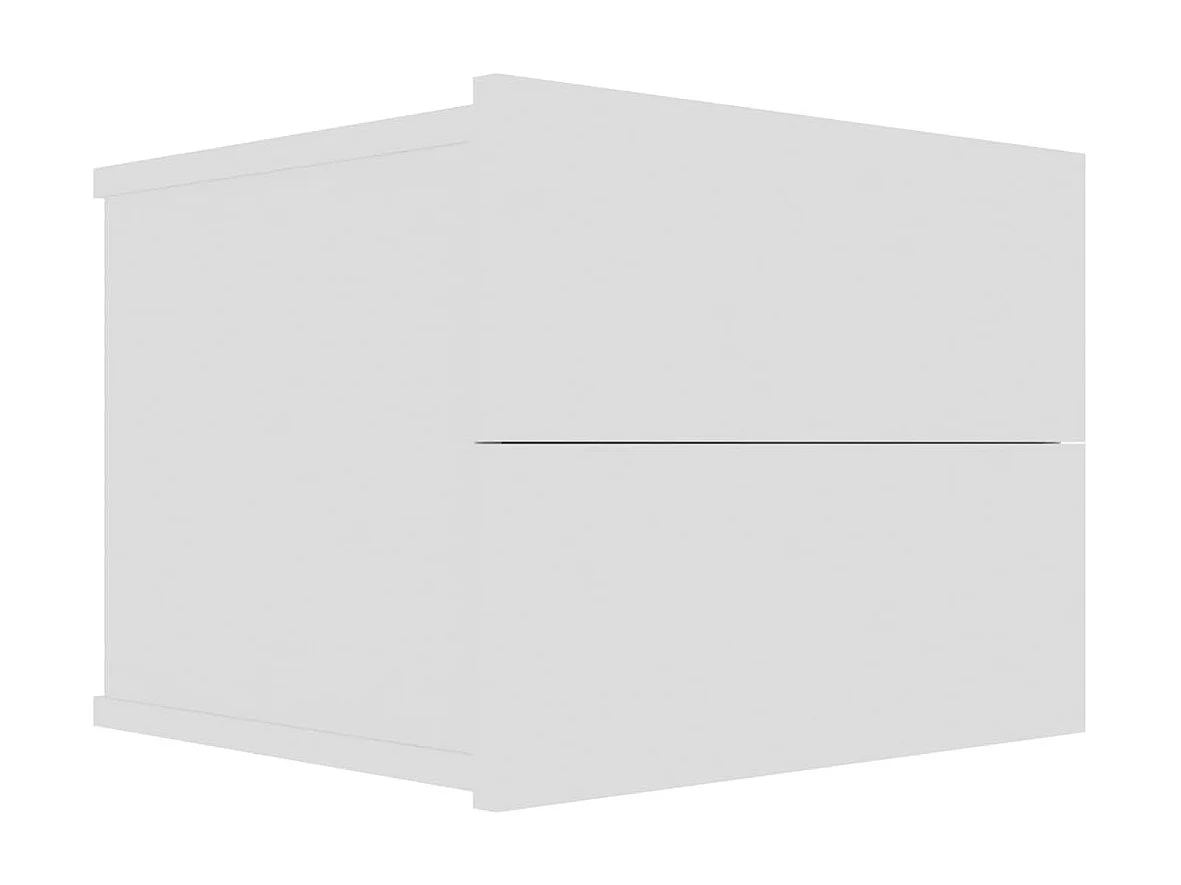 Lot de 2 Tables de chevet Blanc 40 x 30 x 30 cm Aggloméré GHR32271