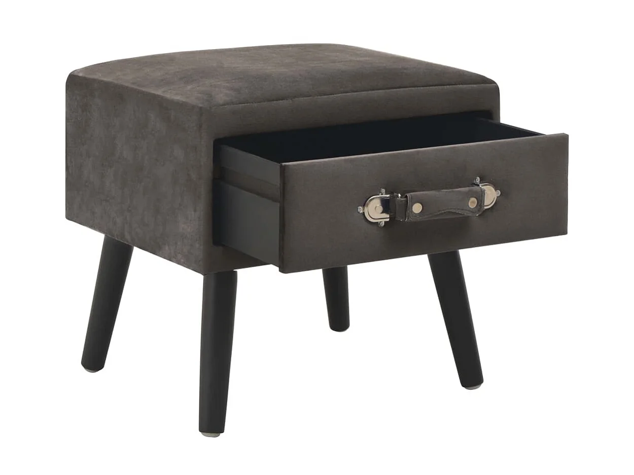 Mesas-de-cabeceira 2 pcs 40x35x40 cm veludo cinzento PT19907