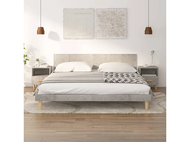 Nachtkastjes 2 st 40x35x47 cm betongrijs NL49071