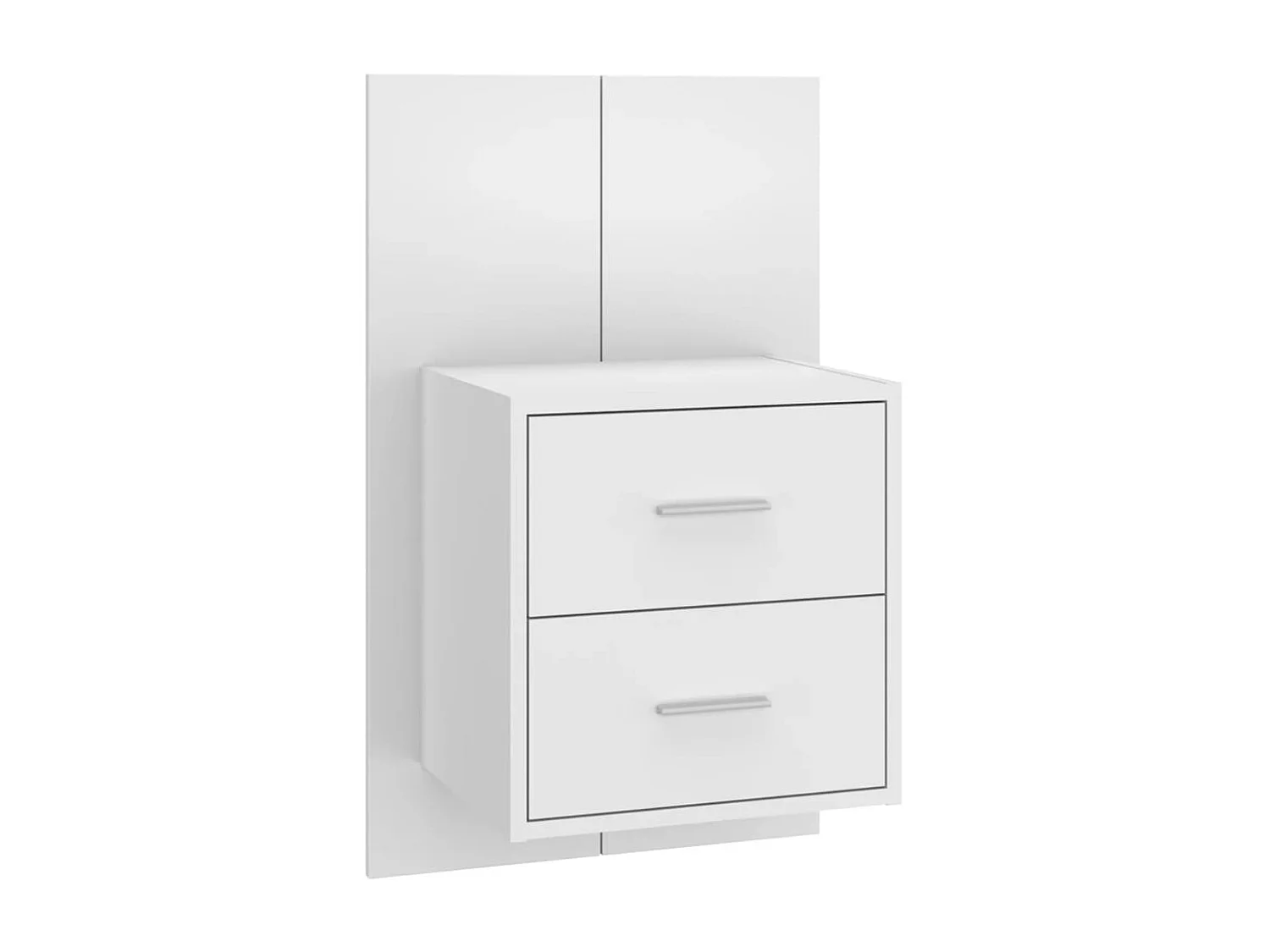 Lot de 2 Tables de chevet murales Blanc GHR65835