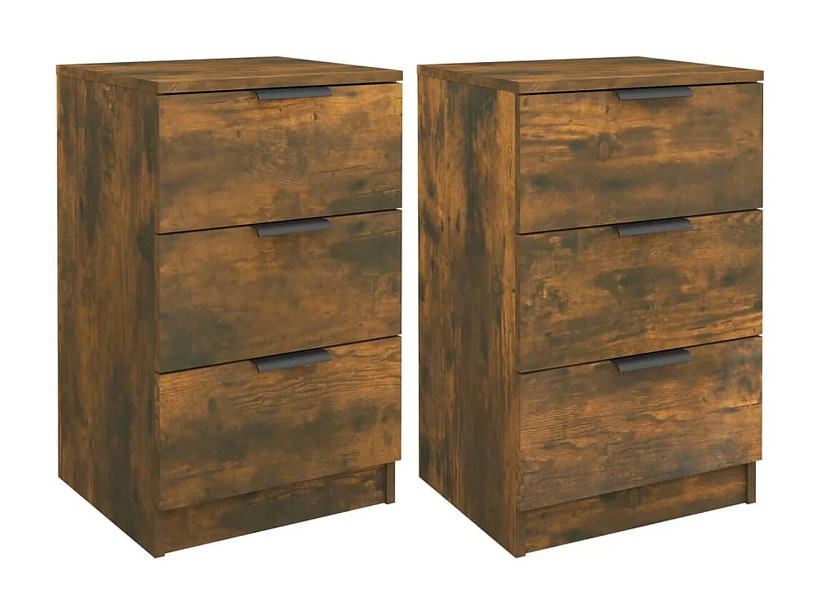 Mesas de cabeceira 2 pcs 40x36x65 cm cor carvalho fumado PT43829