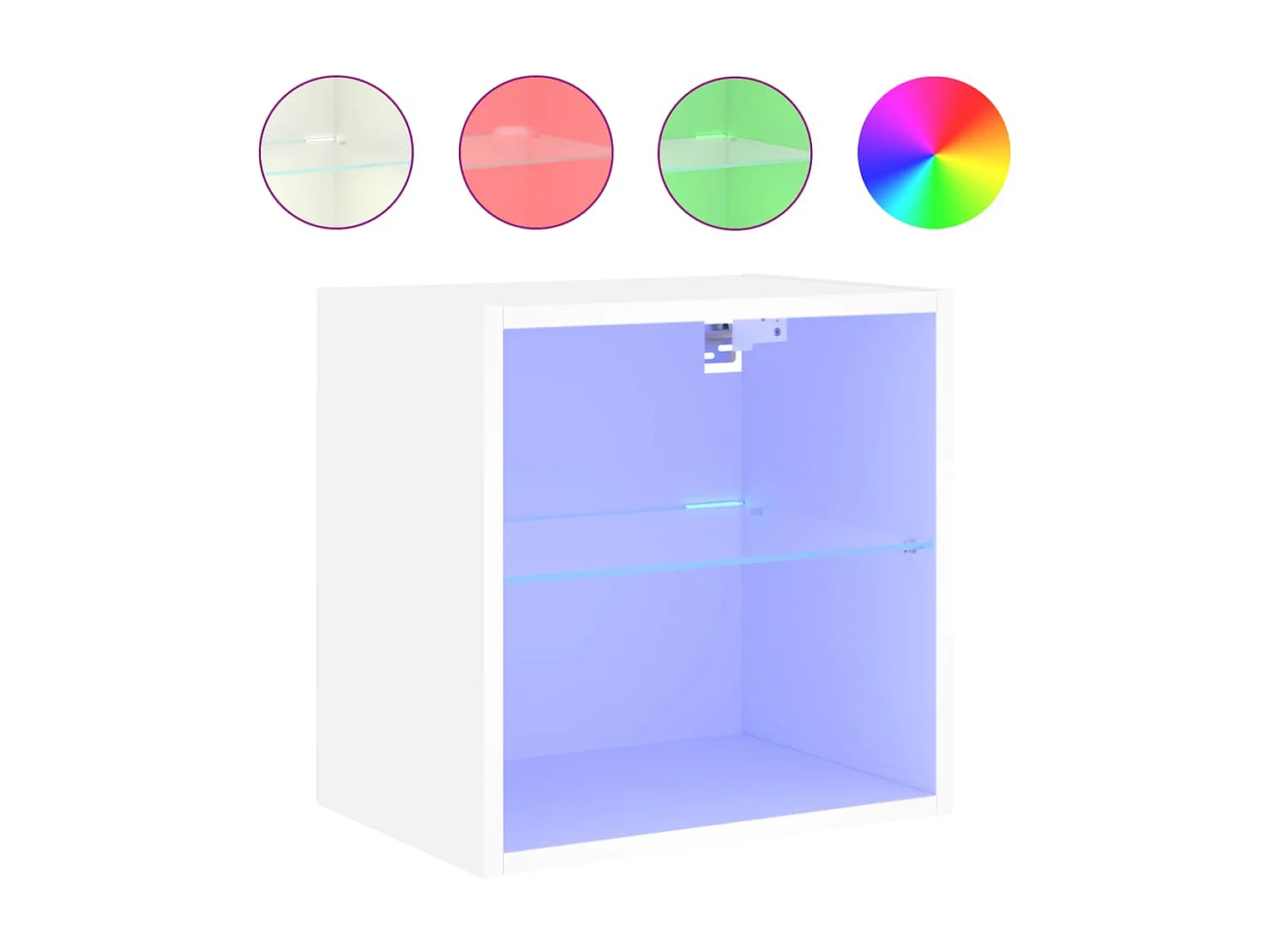 Table de chevet murale avec lumières LED blanc GHR80333