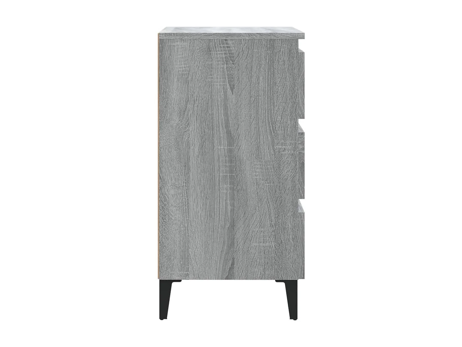 Table de chevet avec pieds en métal Sonoma gris 40x35x69 cm GHR42812