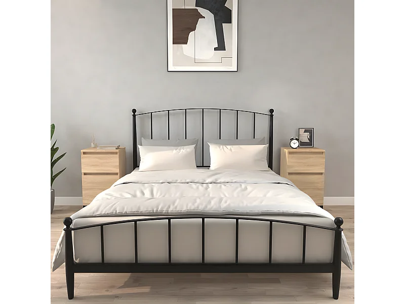 Nachtkastjes 2 st 40x35x70 cm bewerkt hout sonoma eikenkleurig NL25489