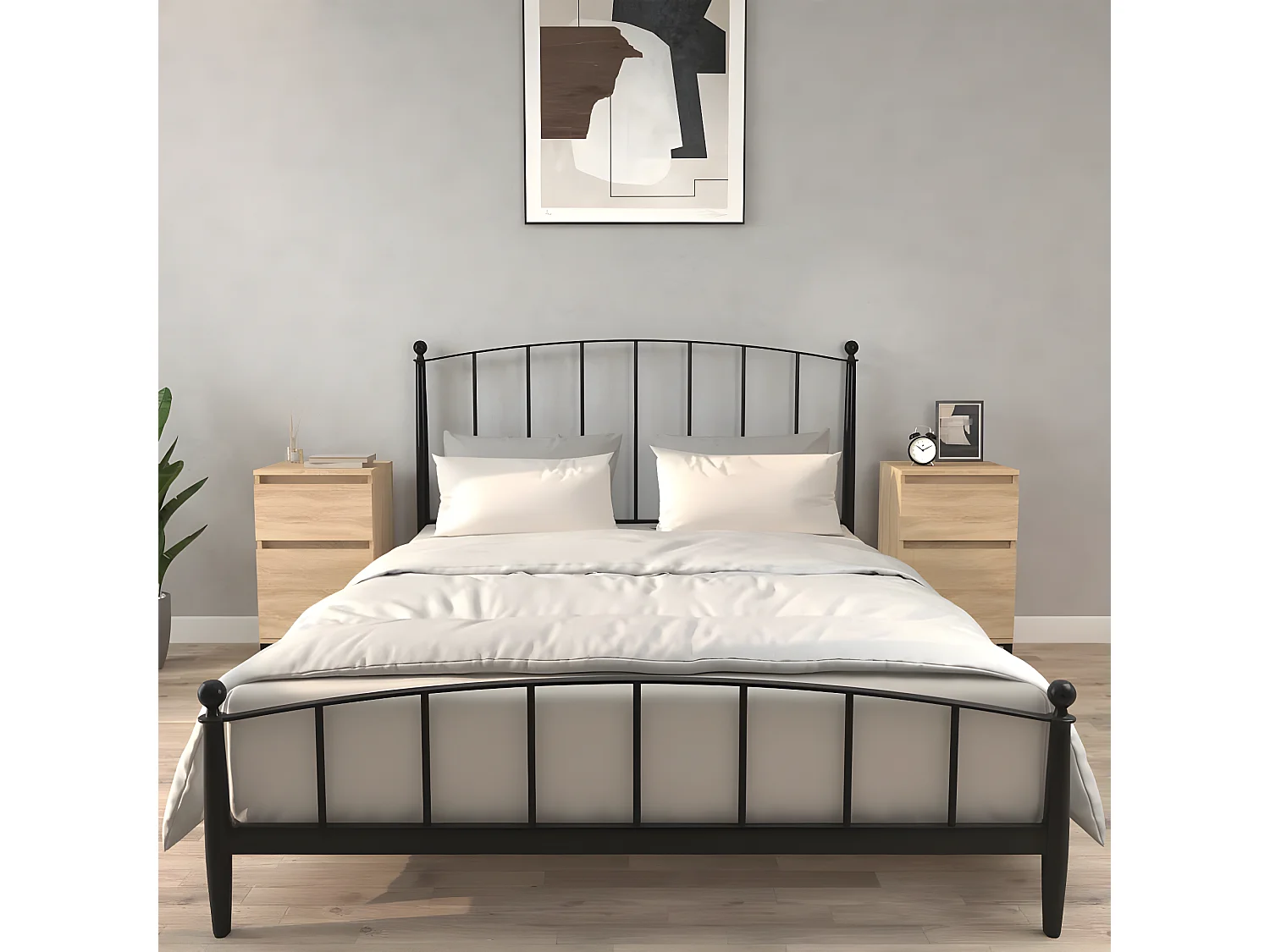 Lot de 2 Tables de chevet chêne sonoma 40x35x70 cm GHR22557