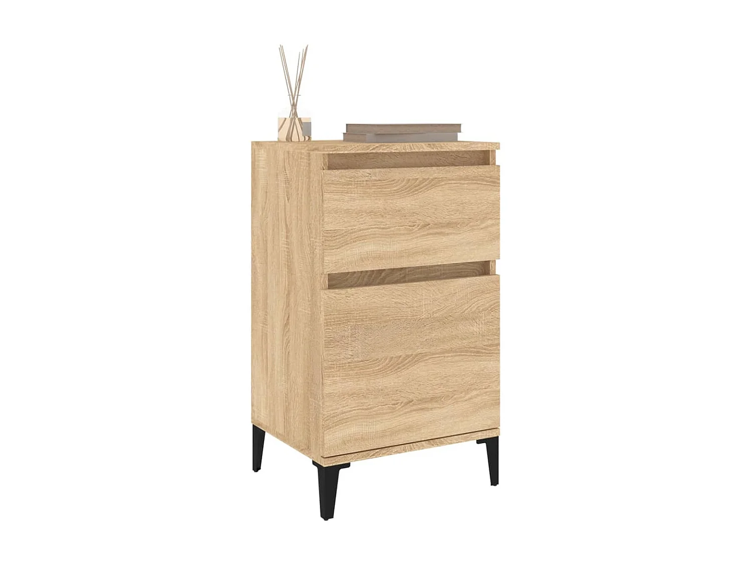 Lot de 2 Tables de chevet chêne sonoma 40x35x70 cm GHR22557