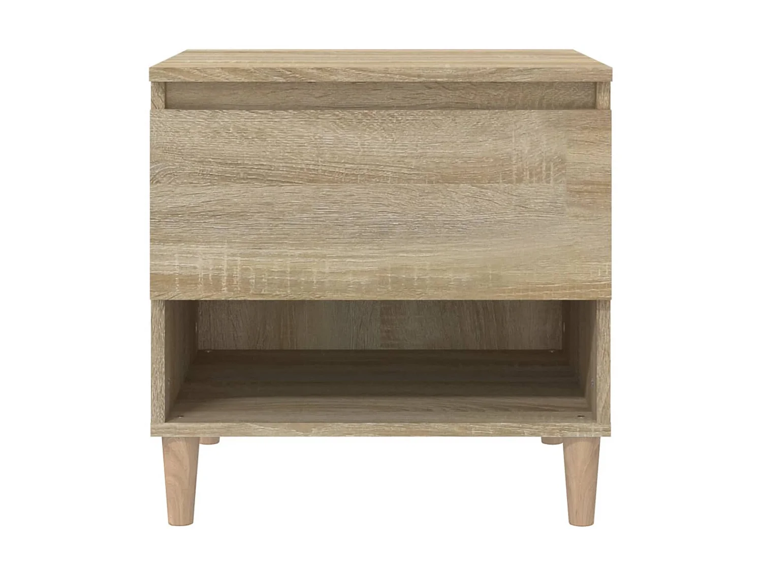 Lote de 2 Mesitas de noche contrachapada roble Sonoma 50x46x50 cm ES76915