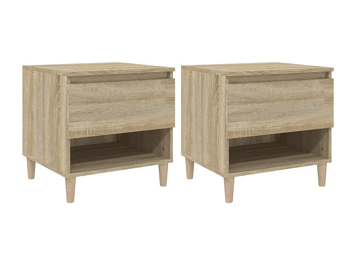 Mesas cabeceira 2pcs 50x46x50 cm deriv. madeira carvalho sonoma PT42014