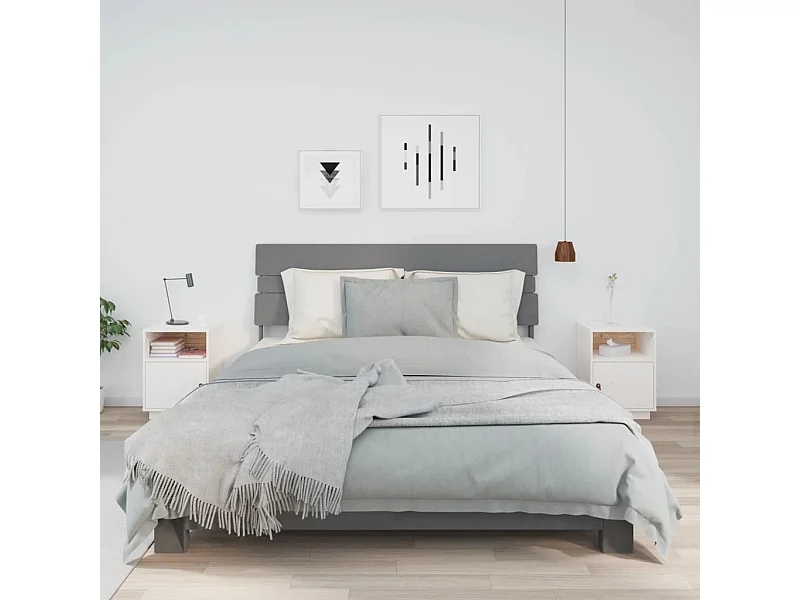 Mesas de cabeceira 2 pcs 40x34x55 cm pinho maciço branco PT94223