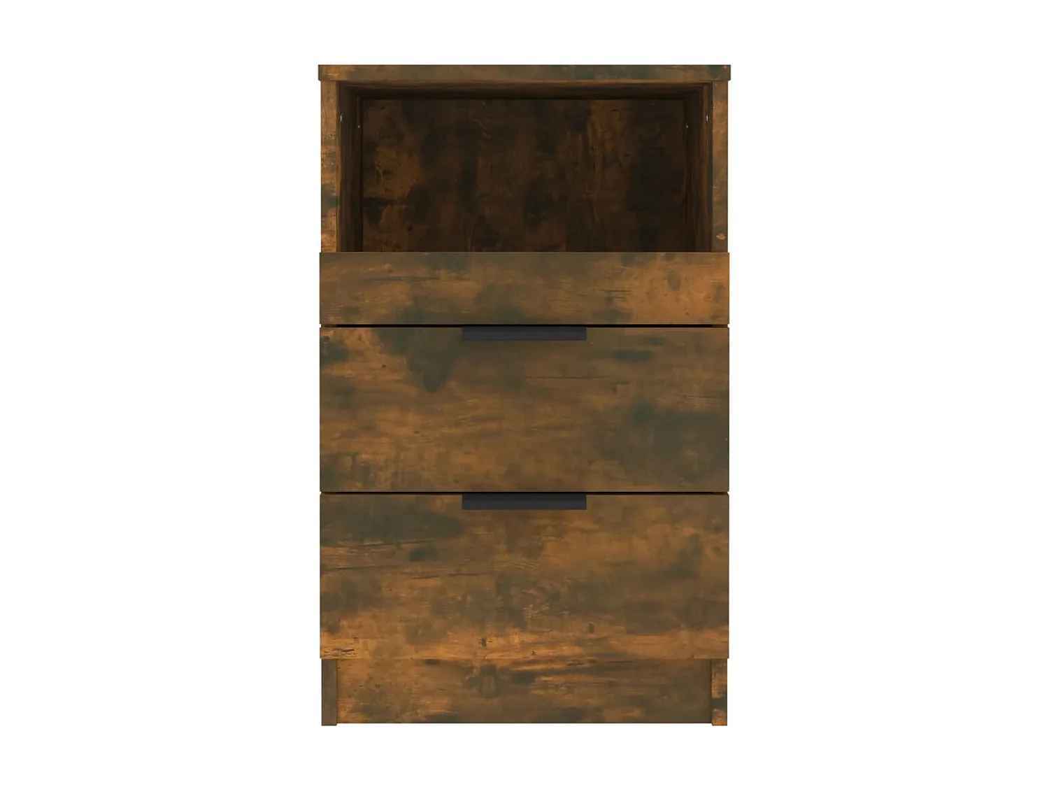 Lote de 2 Mesitas de noche madera contrachapada color roble ahumado ES72831