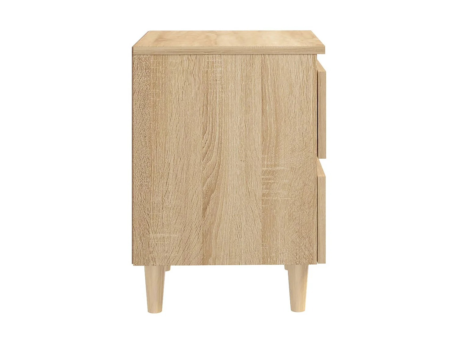 Lot de 2 Tables de chevet pieds en pin Chêne sonoma 40x35x50 cm GHR34133