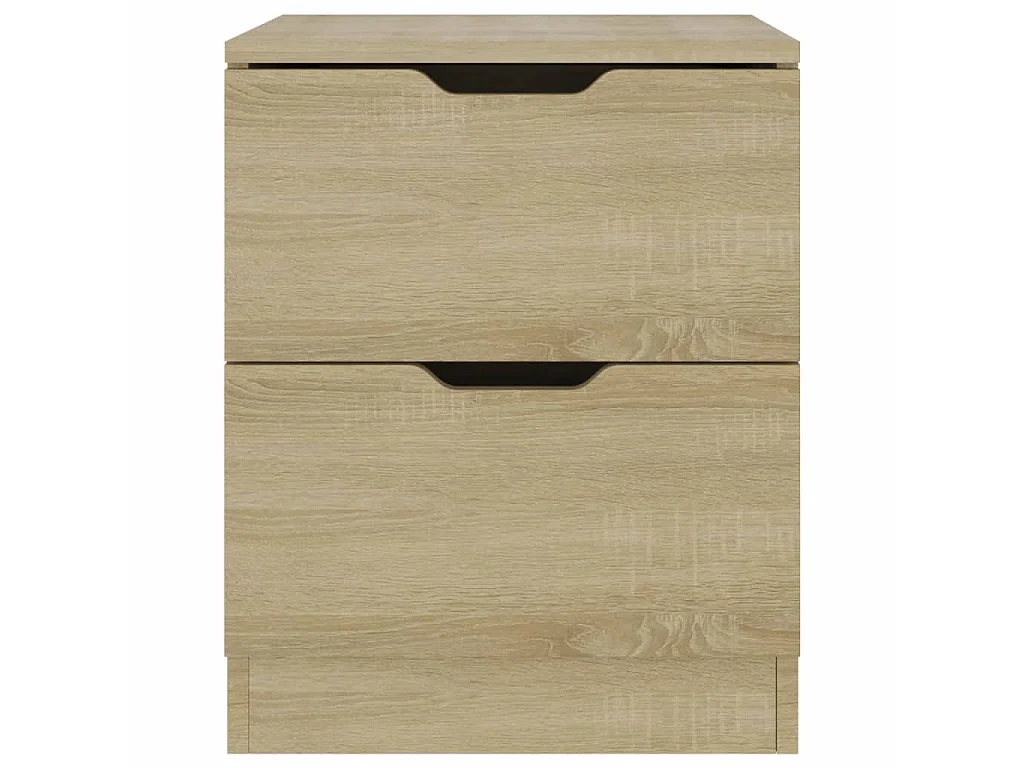 Lot de 2 Tables de chevet Chêne sonoma 40x40x50 cm Aggloméré GHR79917