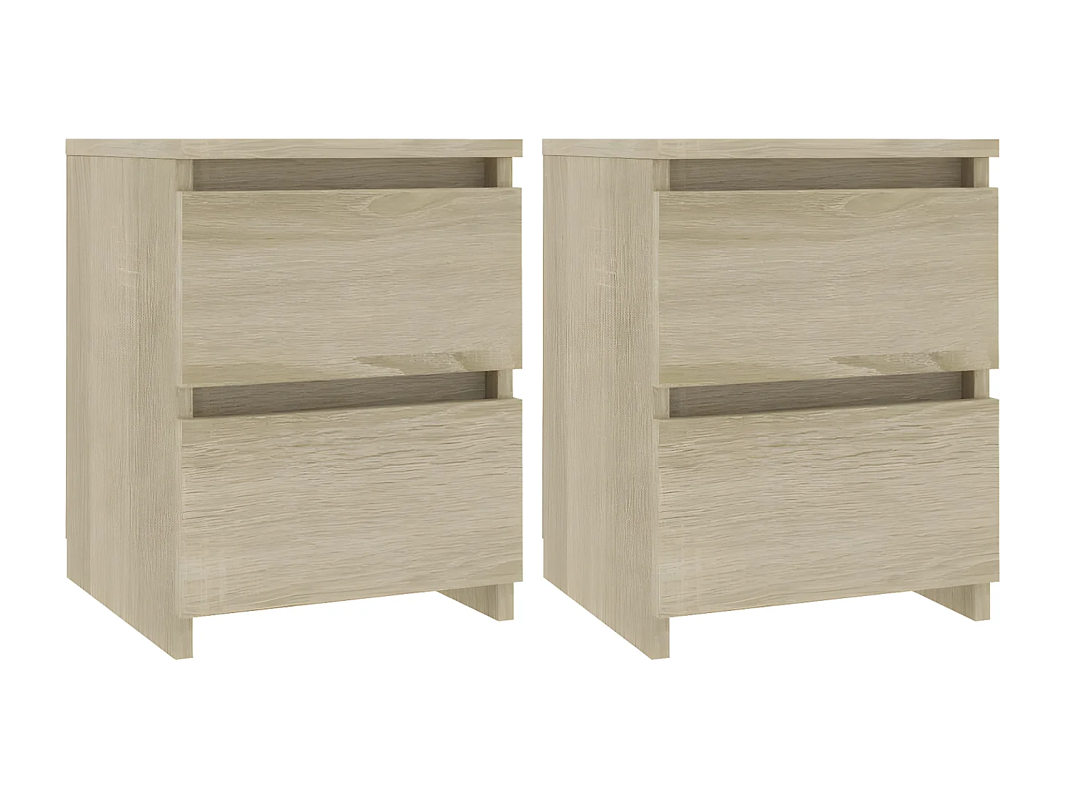 Comodini | Tavolini da notte | Tavolini da letto 2 pz Rovere Sonoma 30x30x40 cm in Legno Multistrato