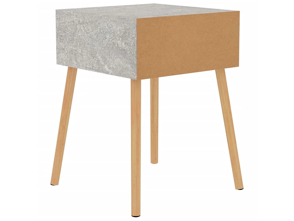 Nachtkastjes 2 st 40x40x56 cm bewerkt hout betongrijs NL13882