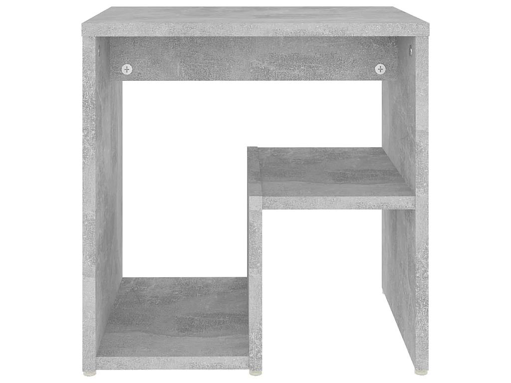 Lot de 2 Tables de chevet Gris béton 40x30x40 cm Aggloméré GHR10558