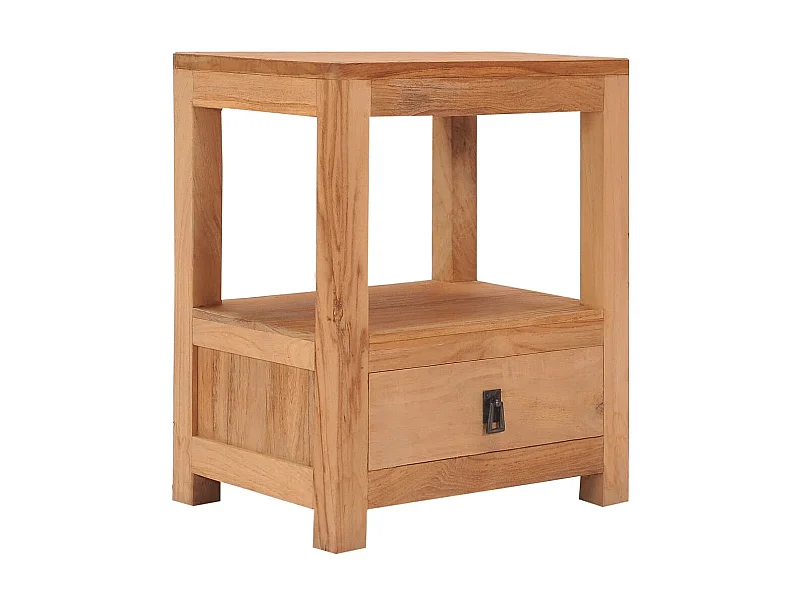Table de chevet 40x30x50 cm bois de teck massif GHR91189