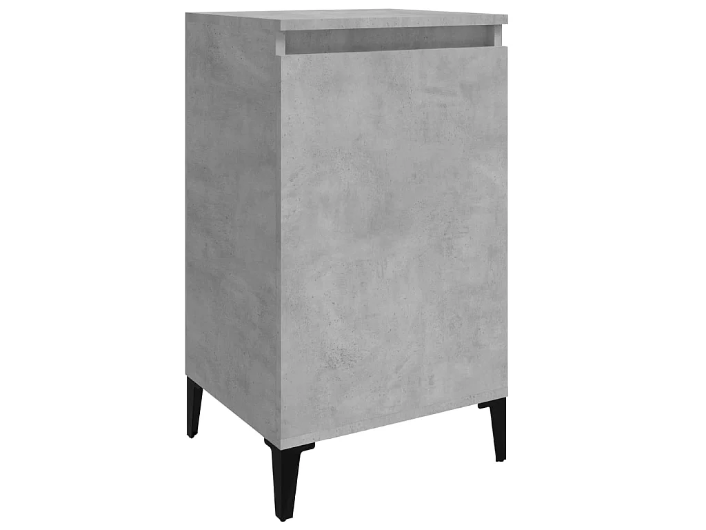 Lot de 2 Tables de chevet gris béton 40x35x70 cm bois d'ingénierie GHR79578