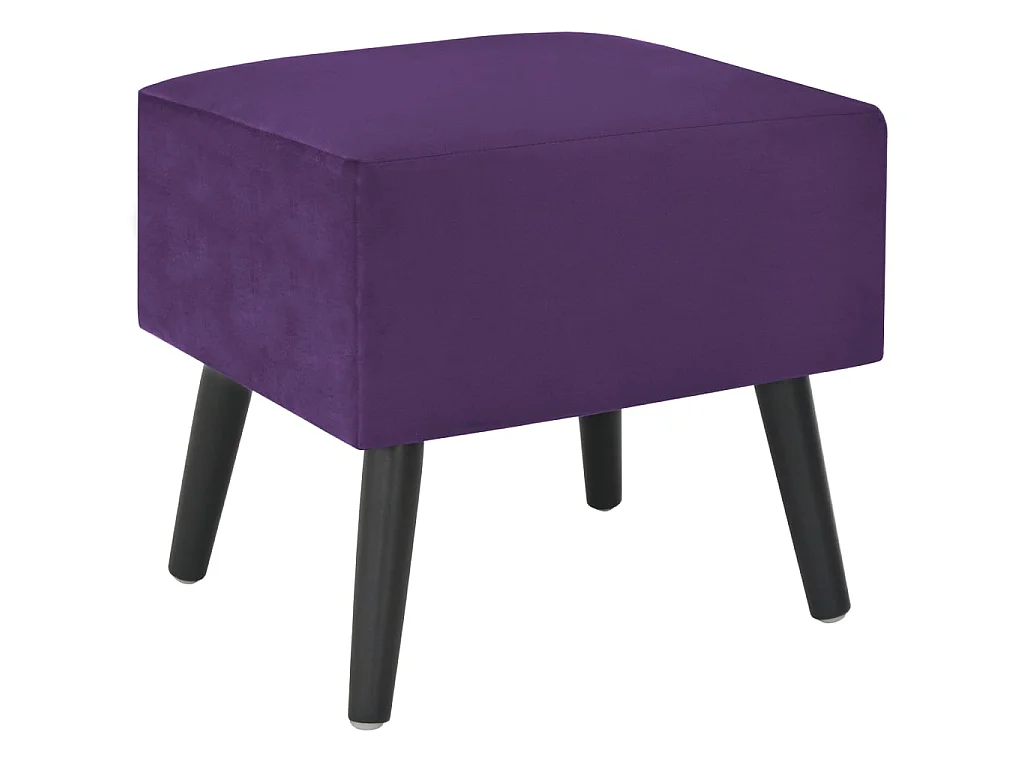 Lote de 2 Mesitas de noche 40x35x40cm terciopelo morado oscuro ES96293