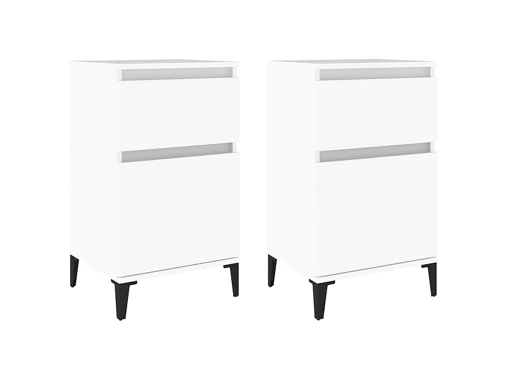 Mesas de cabeceira 2 pcs 40x35x70 cm branco PT13759