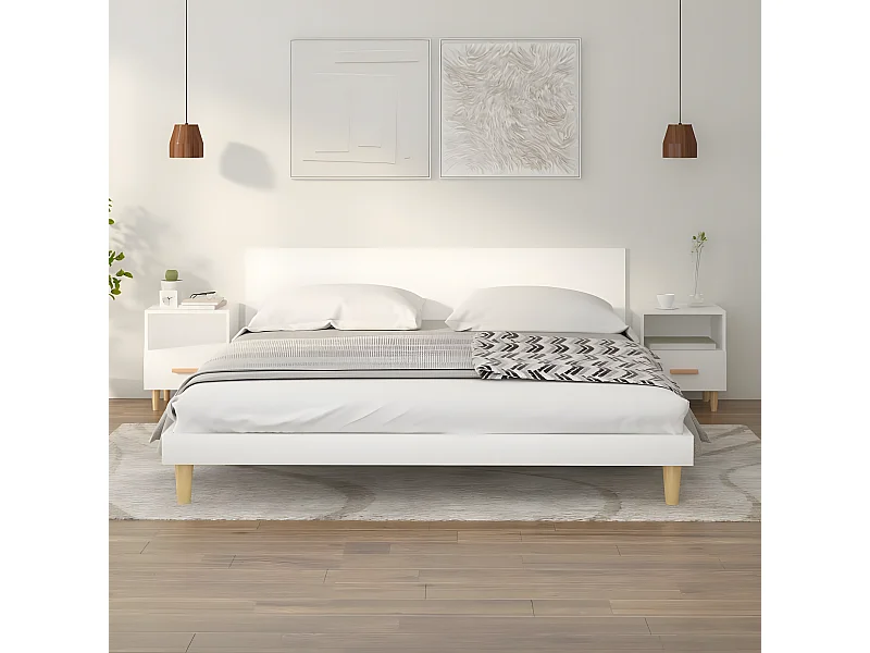 Nachtkastjes 2 st 40x35x47 cm wit NL29623