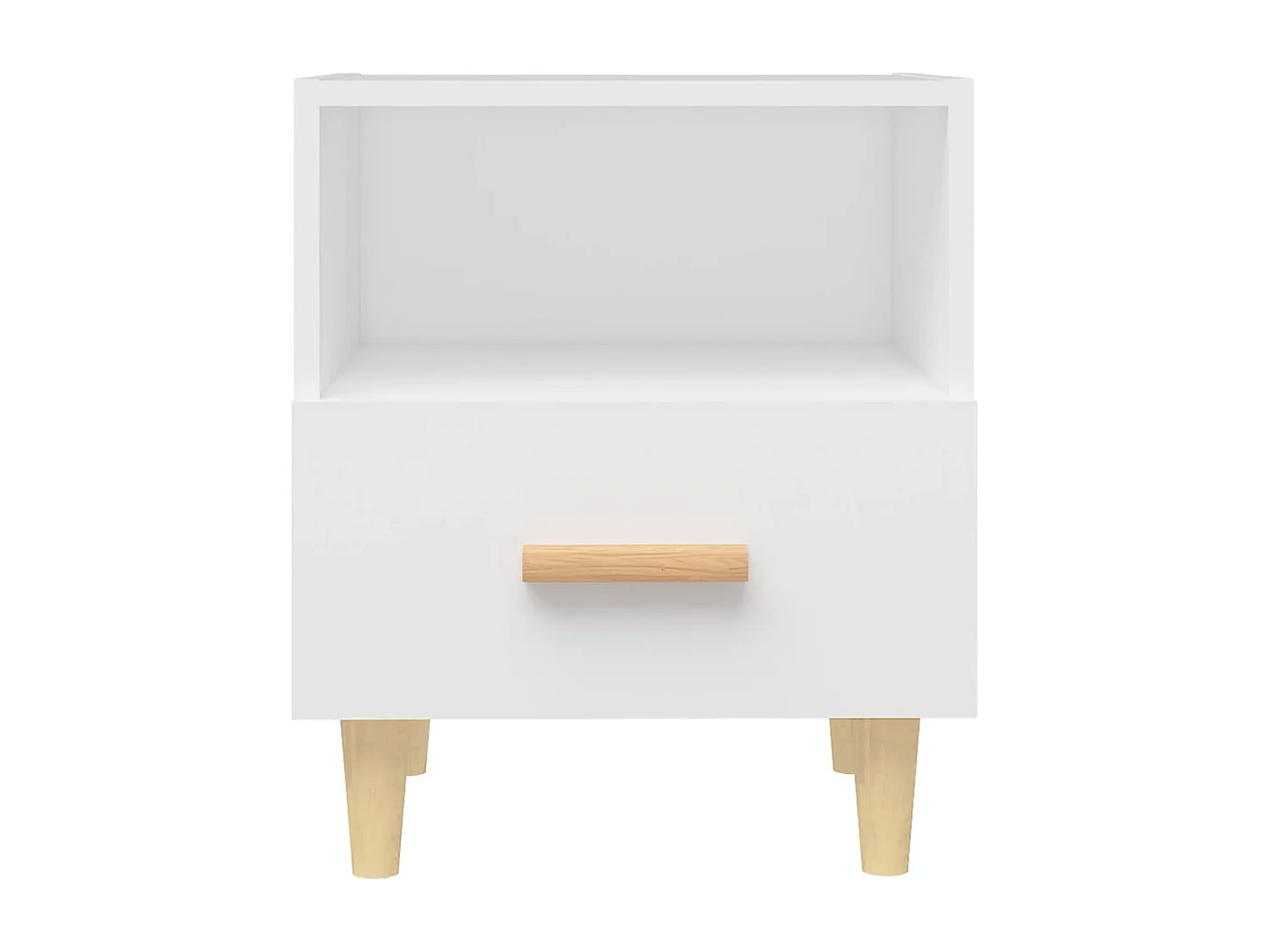 Lot de 2 Tables de chevet Blanc 40x35x47 cm GHR18066