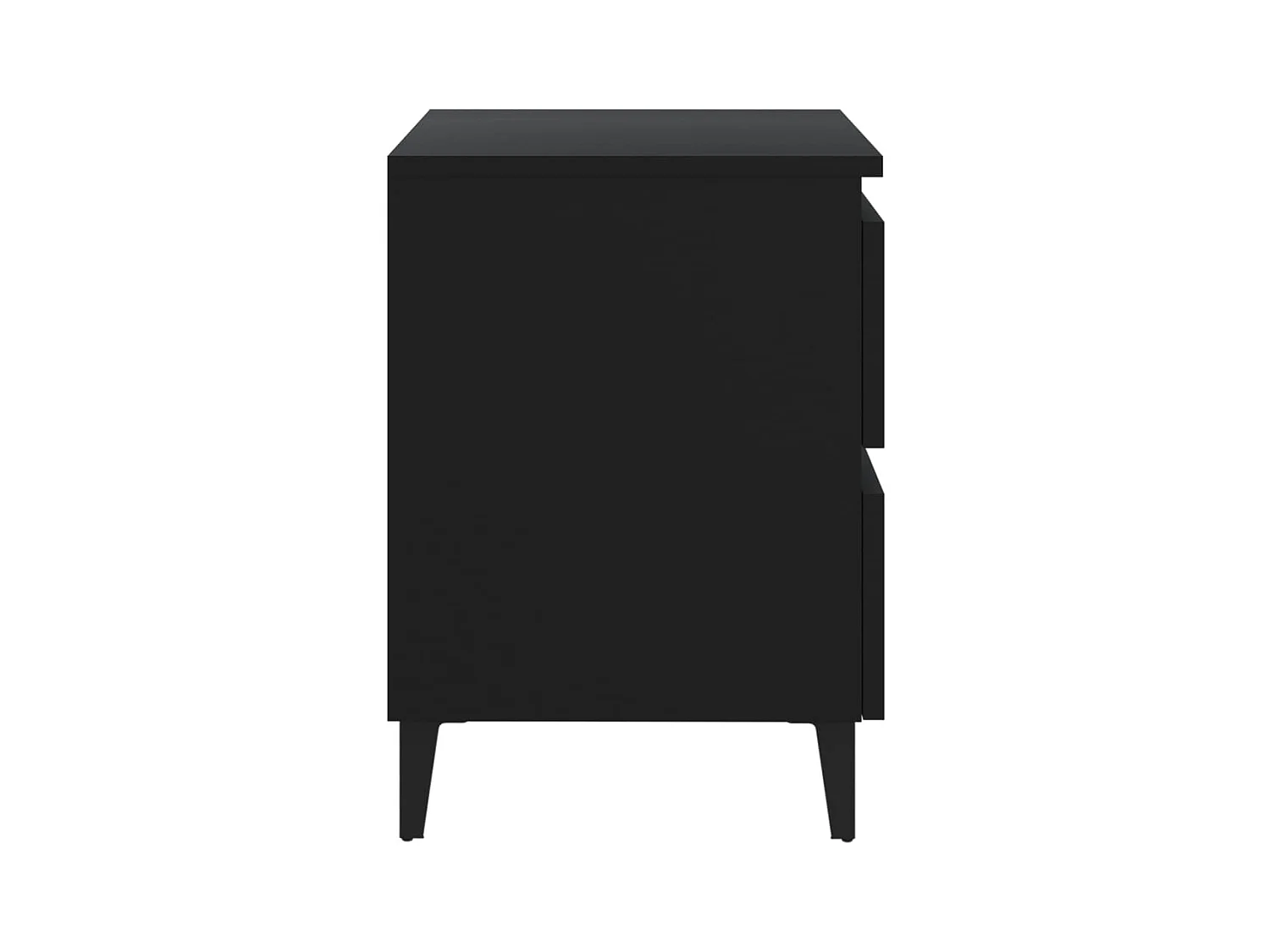 Lot de 2 Tables de chevet Noir 40x35x50 cm Aggloméré GHR99609