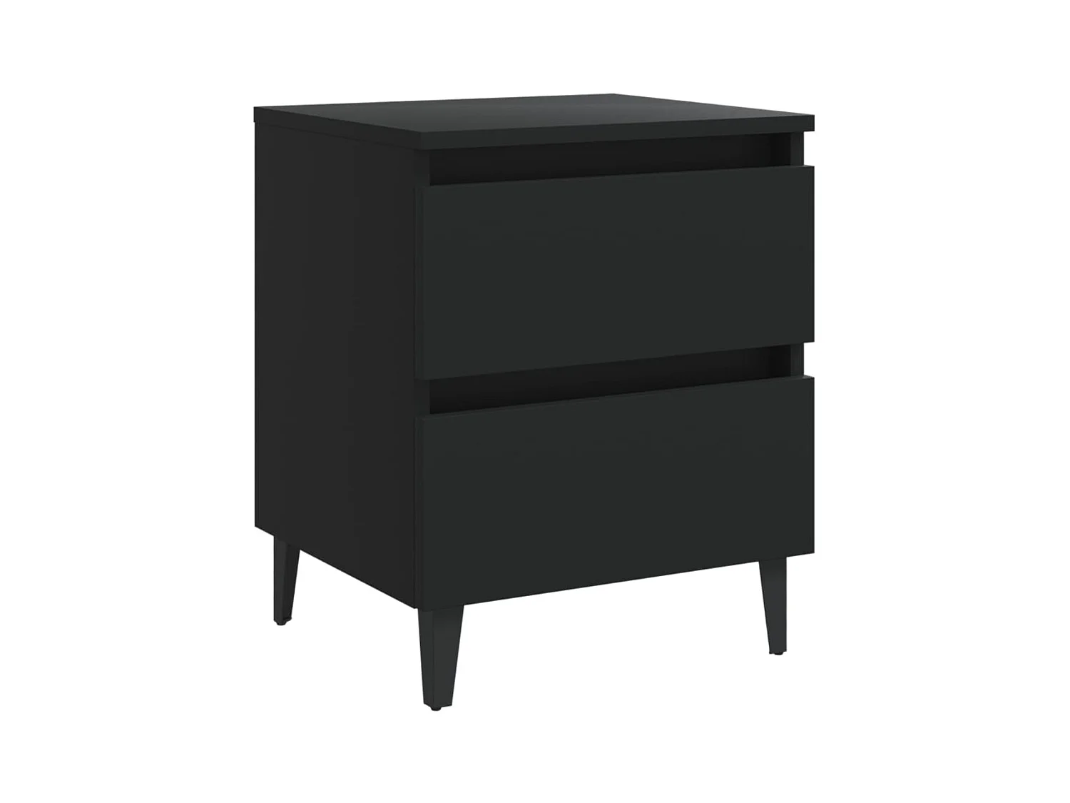 Nachtkastjes 2 st 40x35x50 cm bewerkt hout zwart NL27251