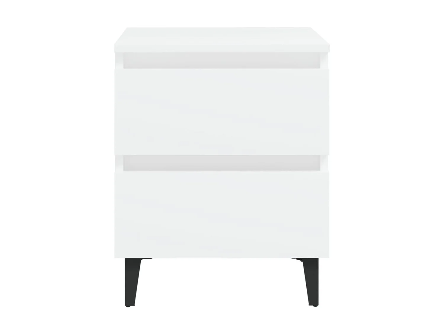 Lote de 2 Mesitas de noche madera contrachapada blanco 40x35x50 cm ES12585