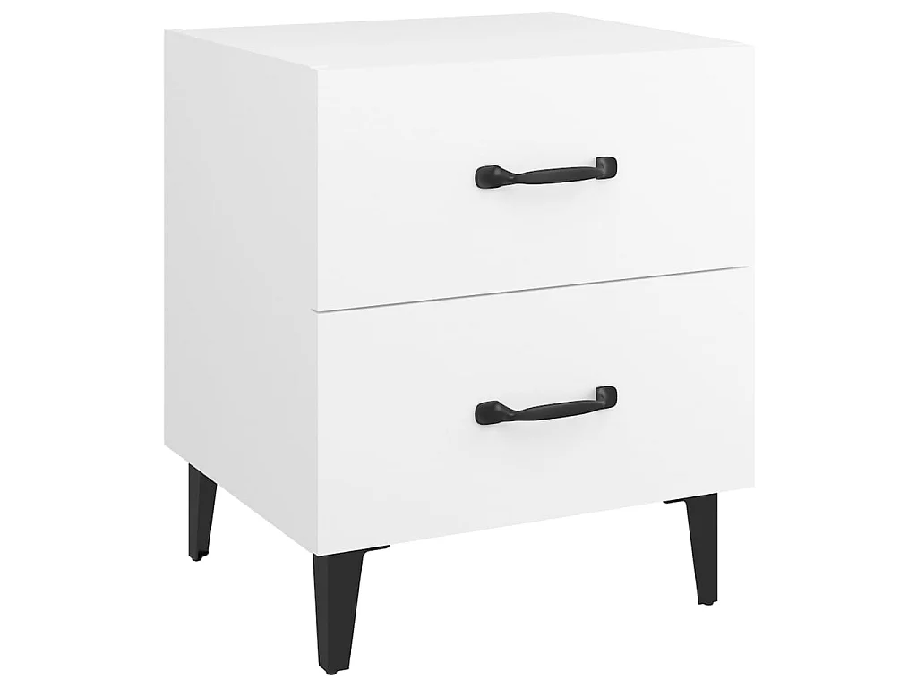 Lot de 2 Tables de chevet Blanc 40x35x47,5 cm GHR92660