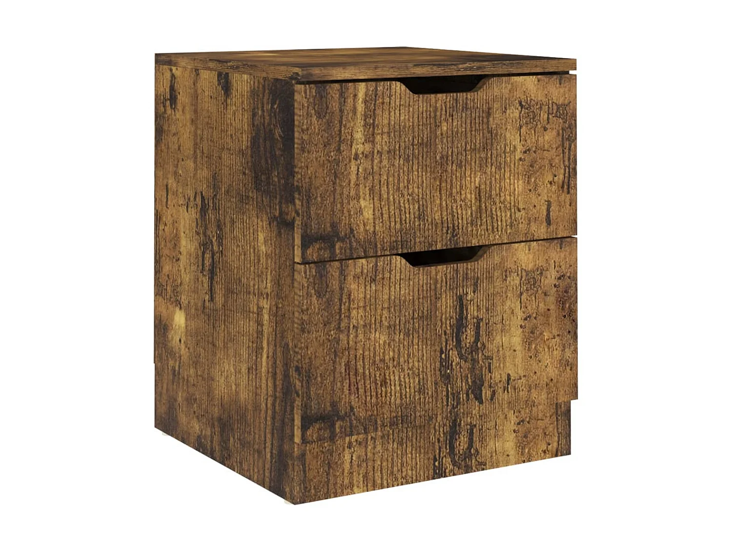 Lot de 2 Tables de chevet Chêne fumé 40x40x50 cm Aggloméré GHR38165