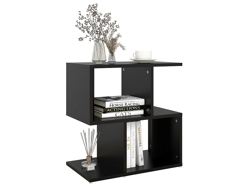 Nachtkastjes 2 st 50x30x51,5 cm bewerkt hout zwart NL43959