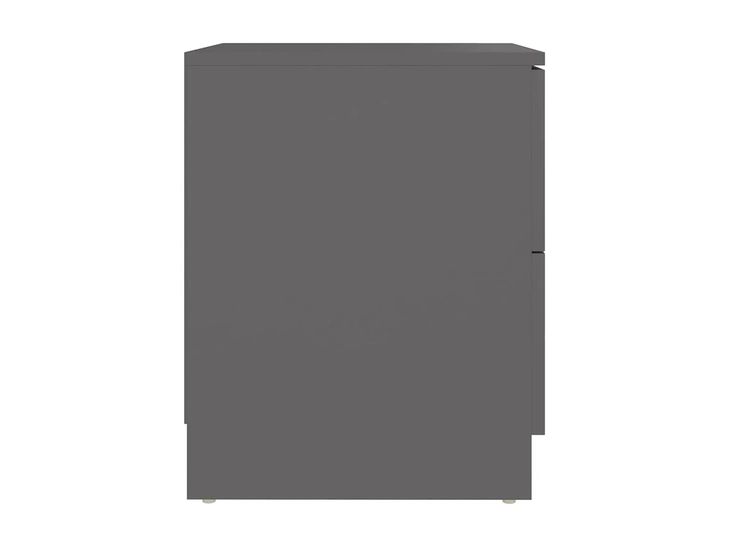 Nachtkastjes 2 st 40x40x50 cm bewerkt hout grijs NL50470