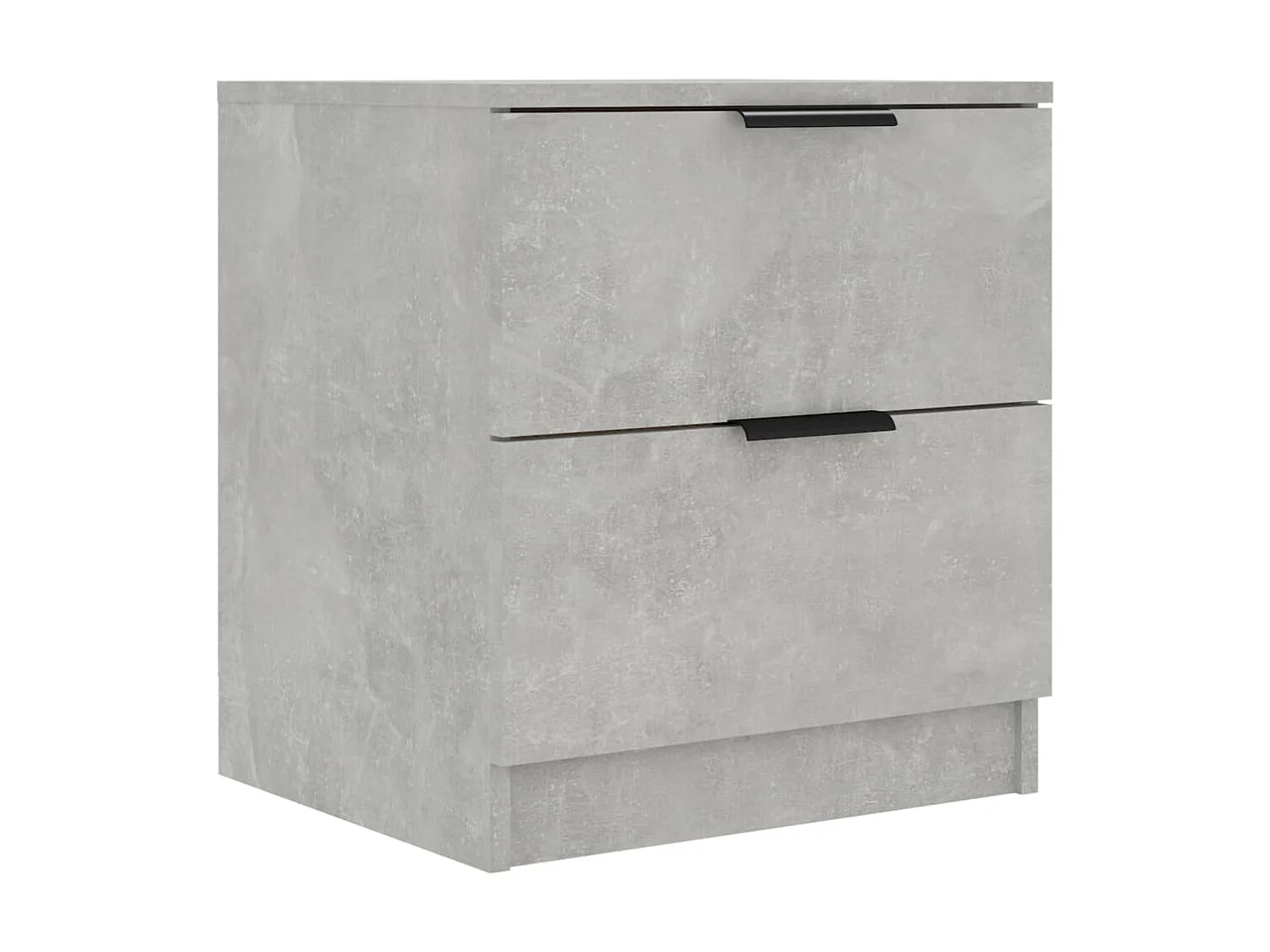 Lot de 2 Tables de chevet Gris béton Bois d'ingénierie GHR36658