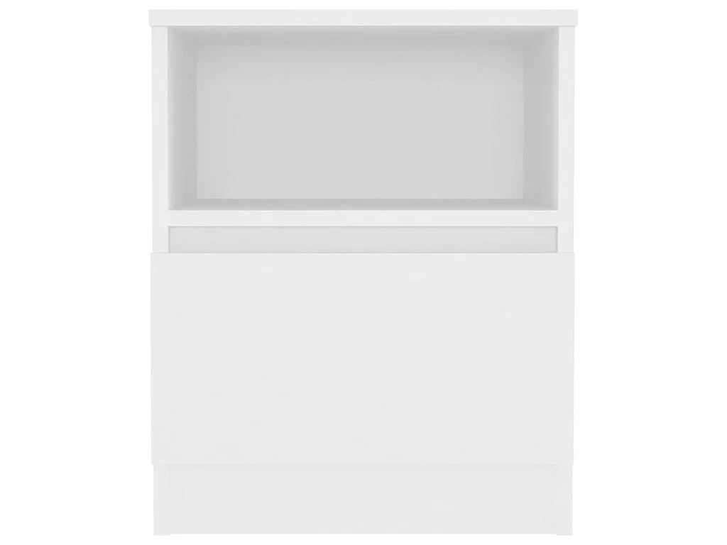 Lot de 2 Tables de chevet Blanc 40x40x50 cm Aggloméré GHR72136