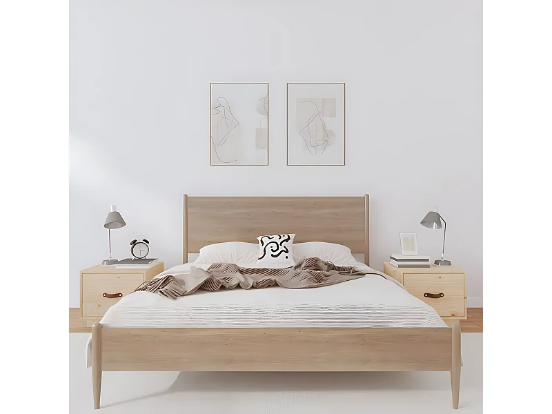 Nachtkastjes 2 st 40x34x35 cm massief grenenhout NL85447