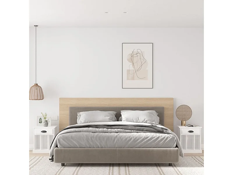 Mesas de cabeceira 2 pcs 43x36x50 cm branco brilhante PT93692