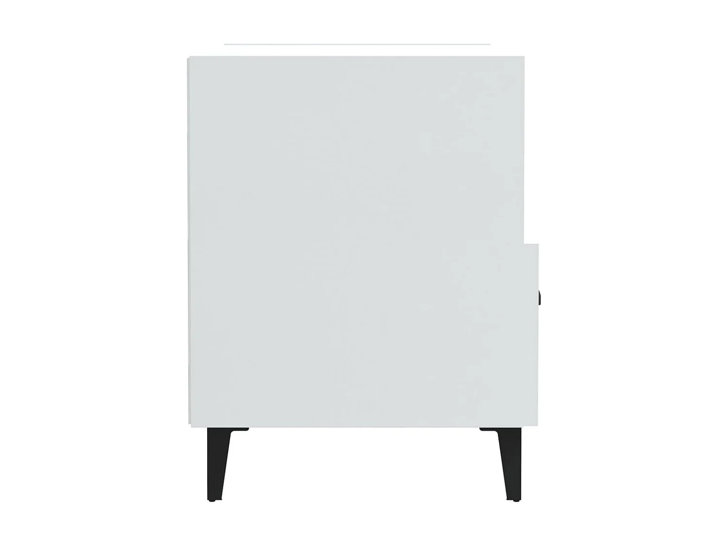 Lot de 2 Tables de chevet Blanc brillant Bois d'ingénierie GHR35897