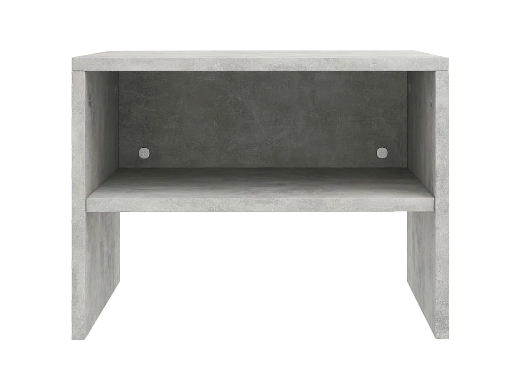 Lot de 2 Tables de chevet Gris béton 40 x 30 x 30 cm Aggloméré GHR70156