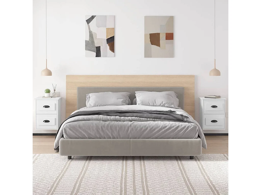 Mesas de cabeceira de parede 2 pcs 41,5x36x53 cm branco PT71657