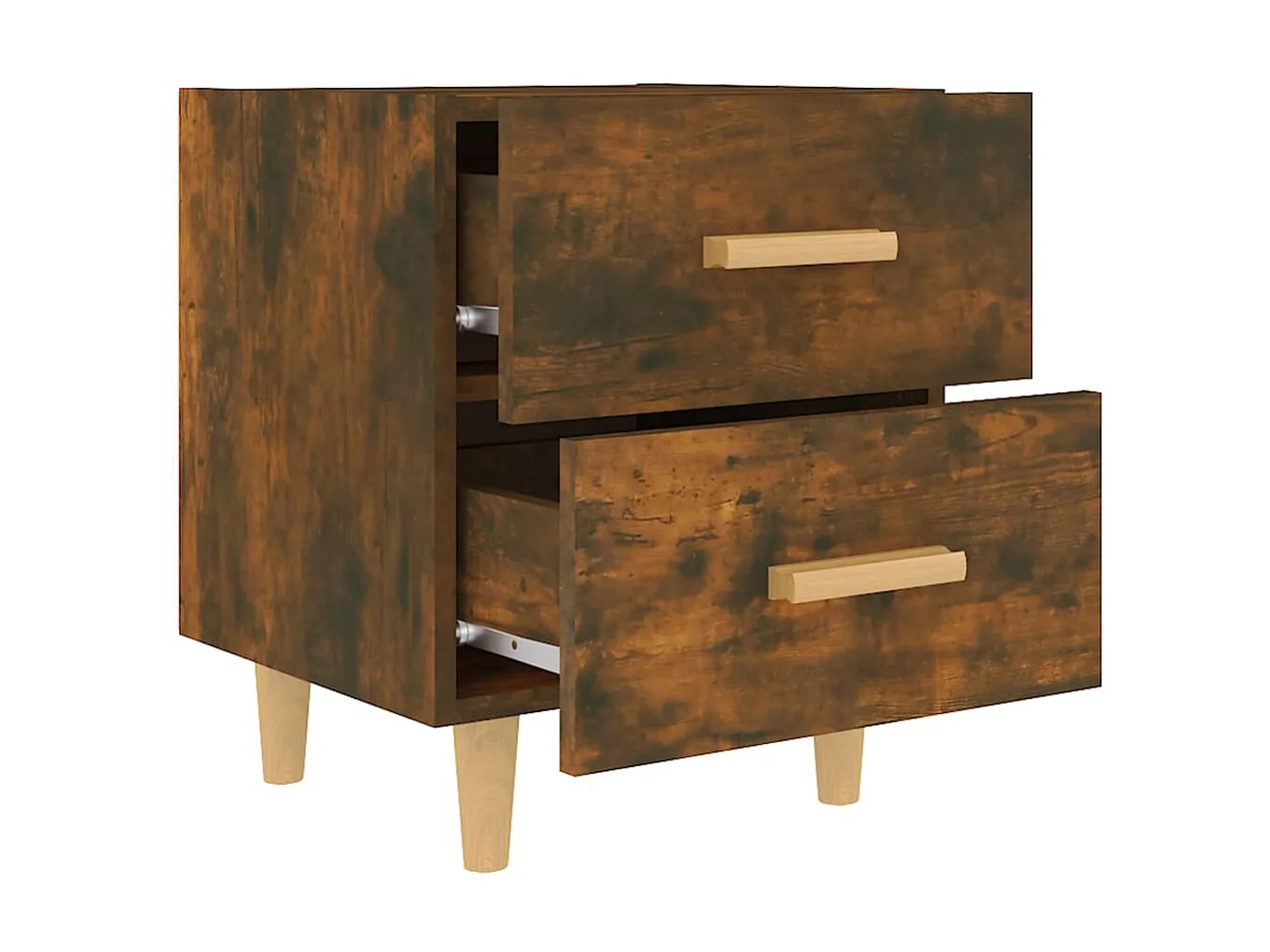 Lot de 2 Tables de chevet Chêne fumé 40x35x47,5 cm GHR52392