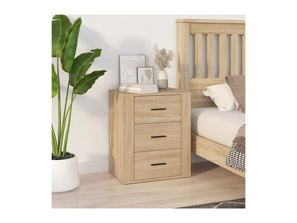 Table de chevet Chêne sonoma 50x36x60 cm Bois d'ingénierie GHR39620