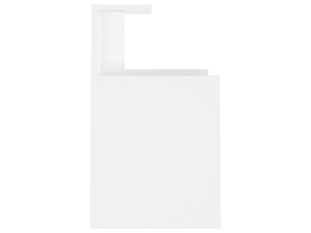 Lote de 2 Mesitas de noche madera contrachapada blanco 40x35x60 cm ES54232