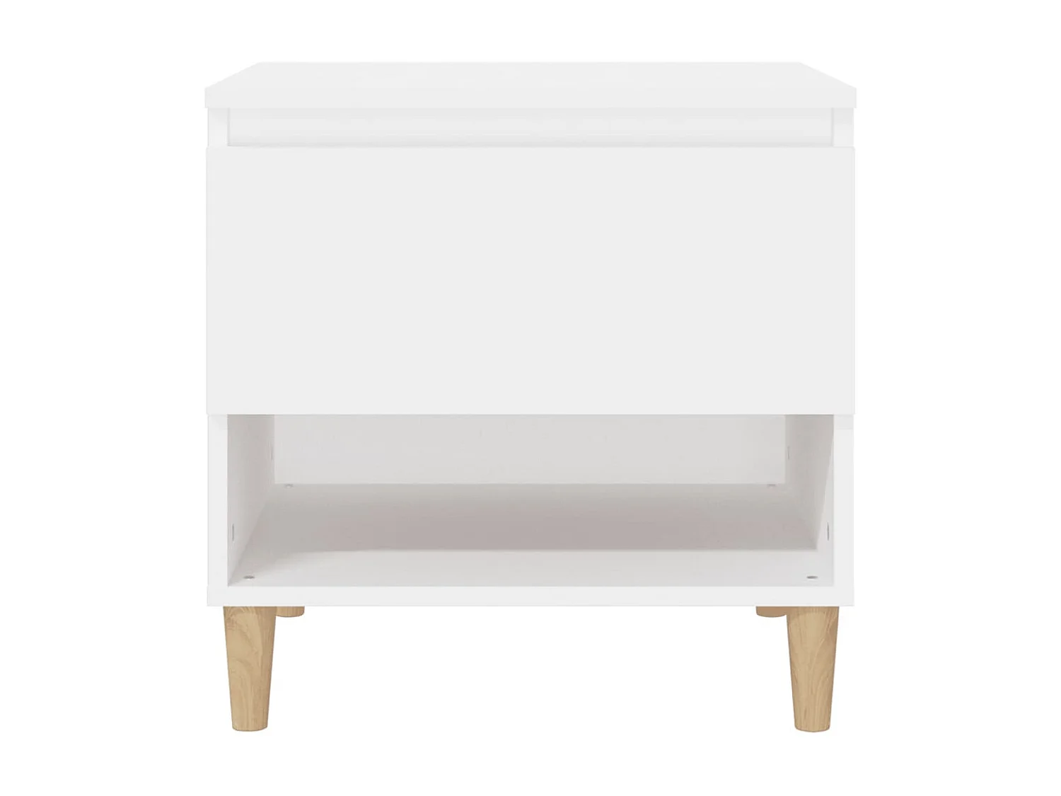 Lot de 2 Tables de chevet Blanc 50x46x50 cm Bois d’ingénierie GHR14800