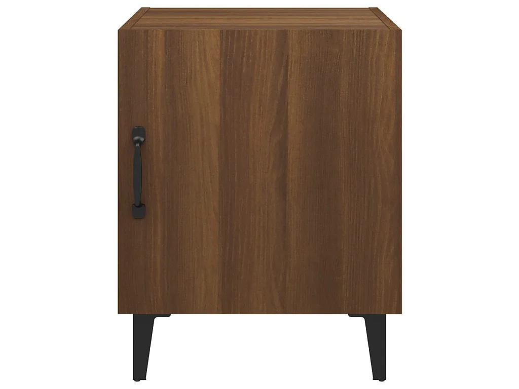 Lot de 2 Tables de chevet Chêne marron Bois d'ingénierie GHR74022