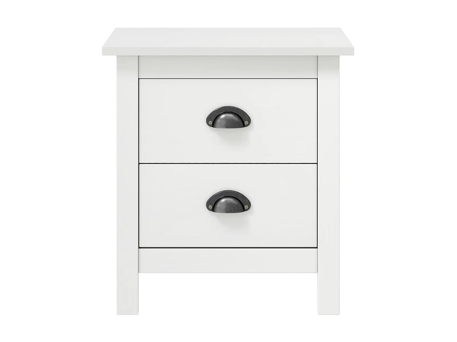 Mesas cabeceira Hill 2 pcs 46x35x49,5cm pinho branco PT54436