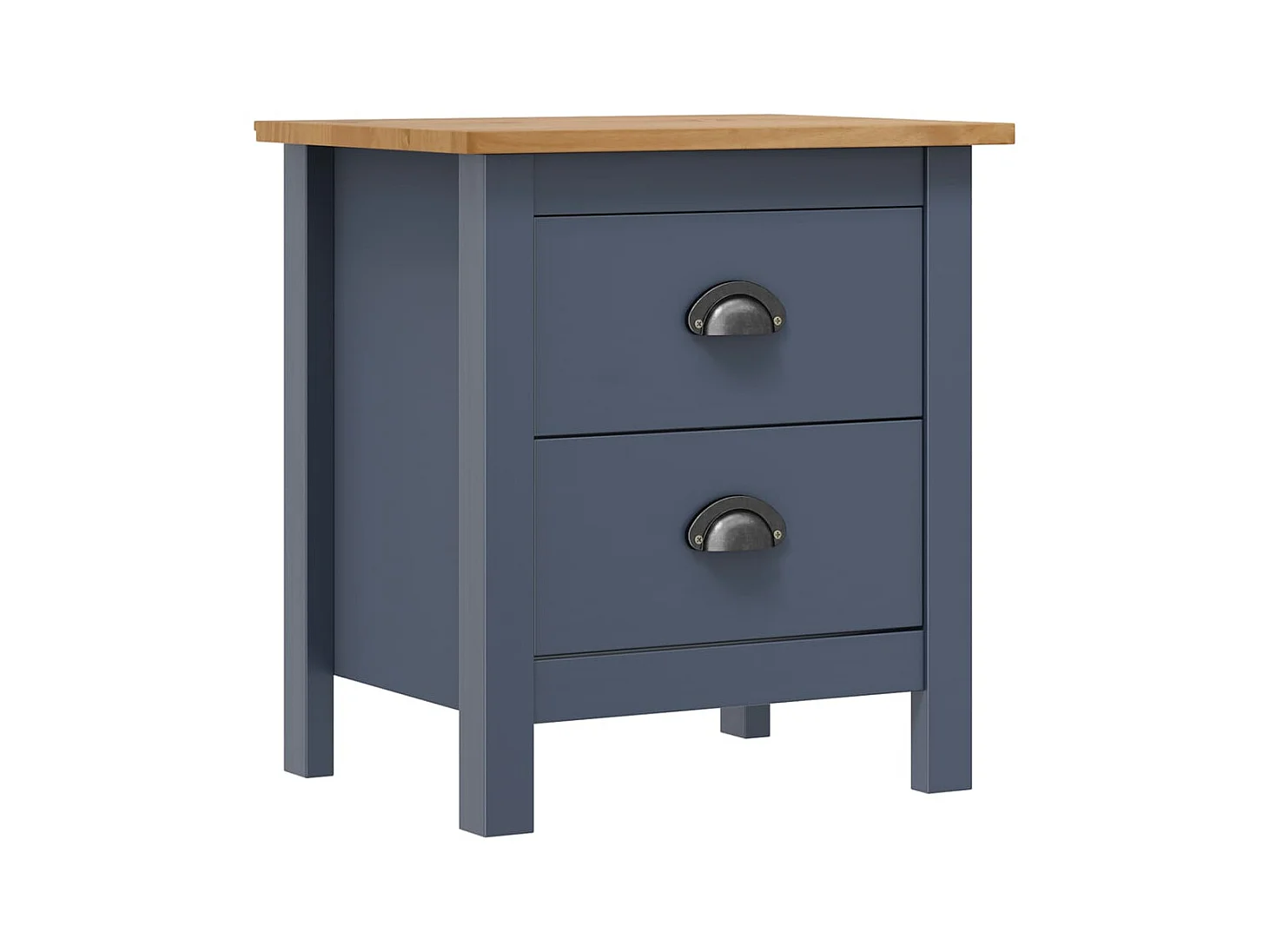 Table de chevet Hill Gris 46x35x49,5 cm Bois de pin solide GHR35677