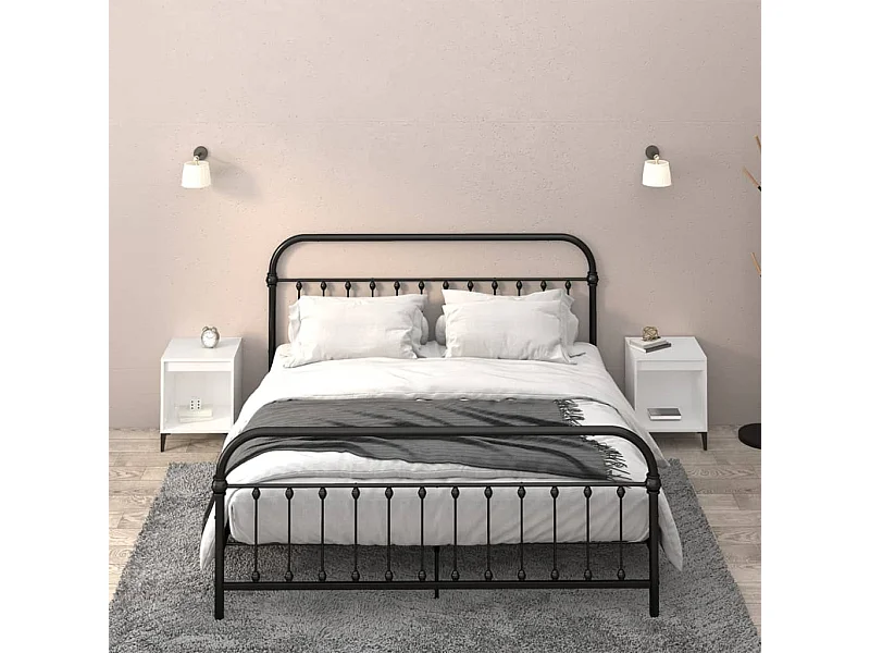 Nachtkastjes 2 st 40x35x50 cm wit NL48935