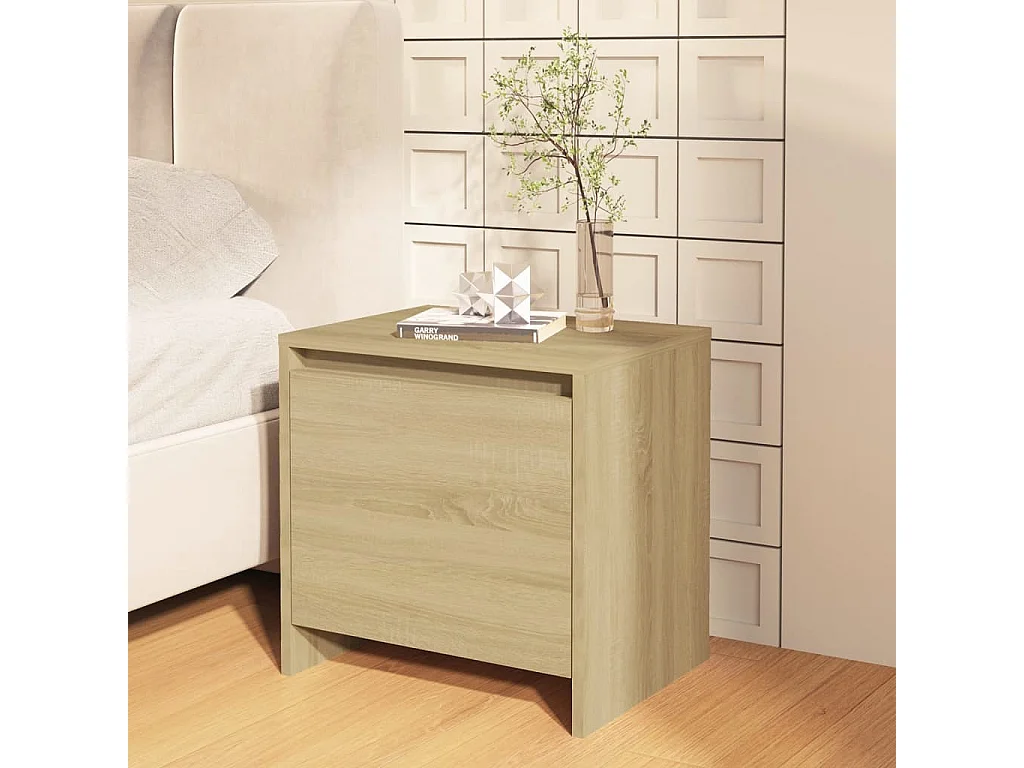 Mesas de cabeceira 2 pcs 45x34x44,5 cm contrap. carvalho sonoma PT83150